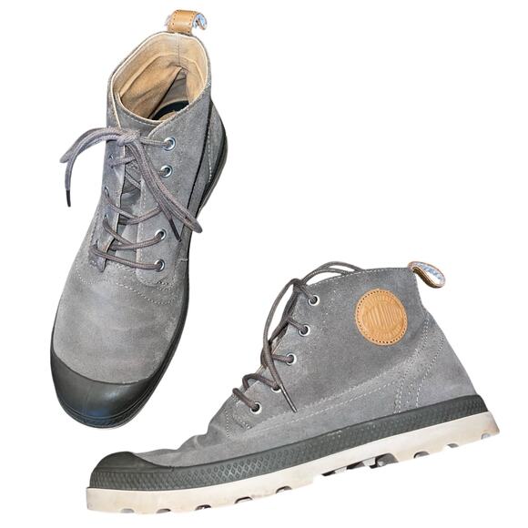 Palladium High Top Sneakers Suede Pampa Lug Sole - Picture 1 of 10